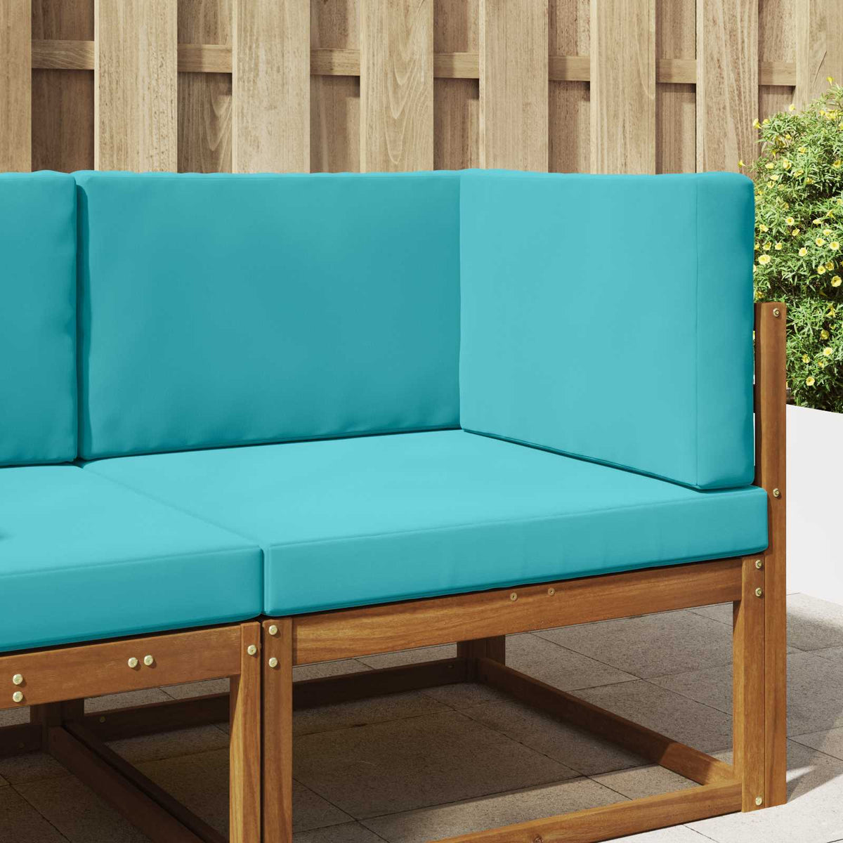 Udendørs Sofa Pude Polyester Turkis 80 x 80 cm