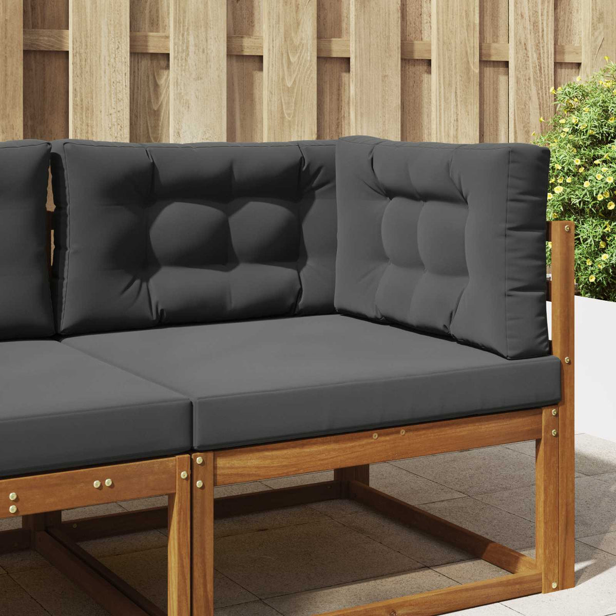 Udendørs Sofa Pude Polyester Antracit 80 x 80 cm