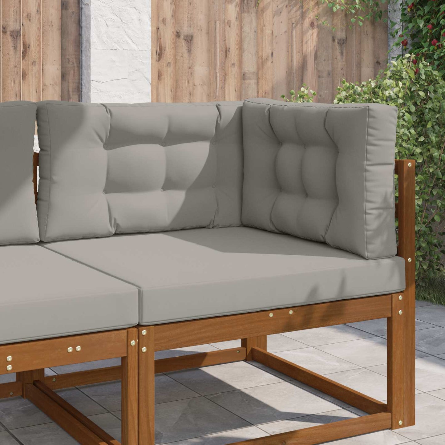 Udendørs Sofa Pude Polyester Grå 80 x 80 cm