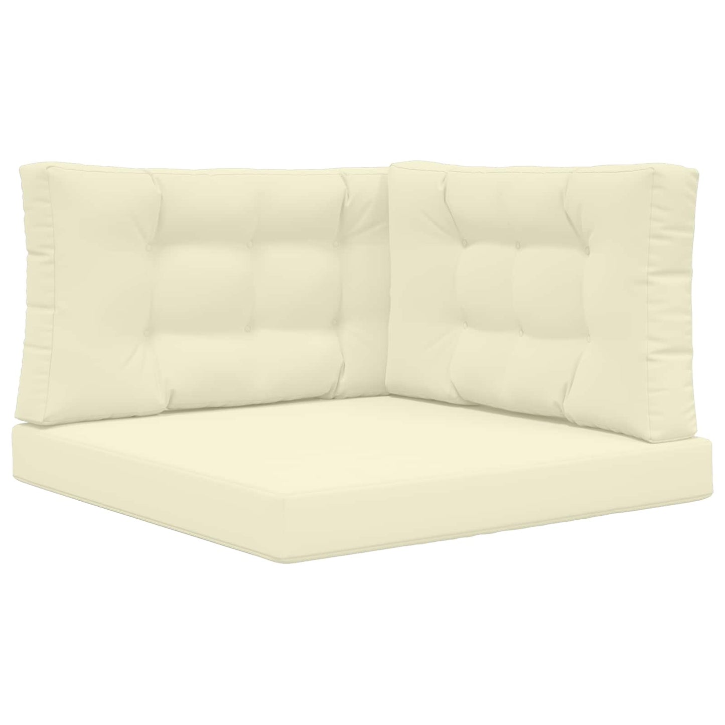 Udendørs Sofa Pude Polyester Cremefarvet 80 x 80 cm