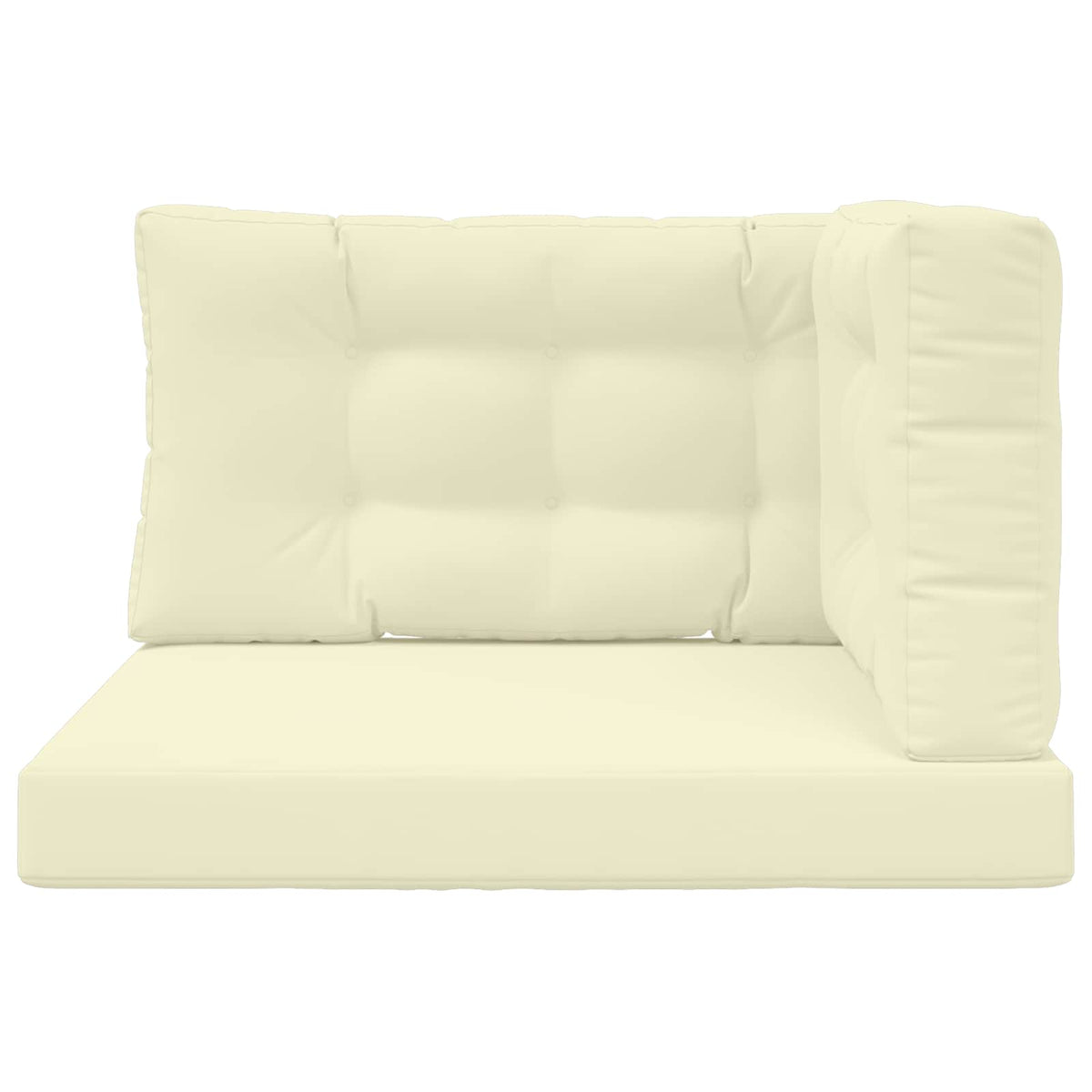 Udendørs Sofa Pude Polyester Cremefarvet 80 x 80 cm