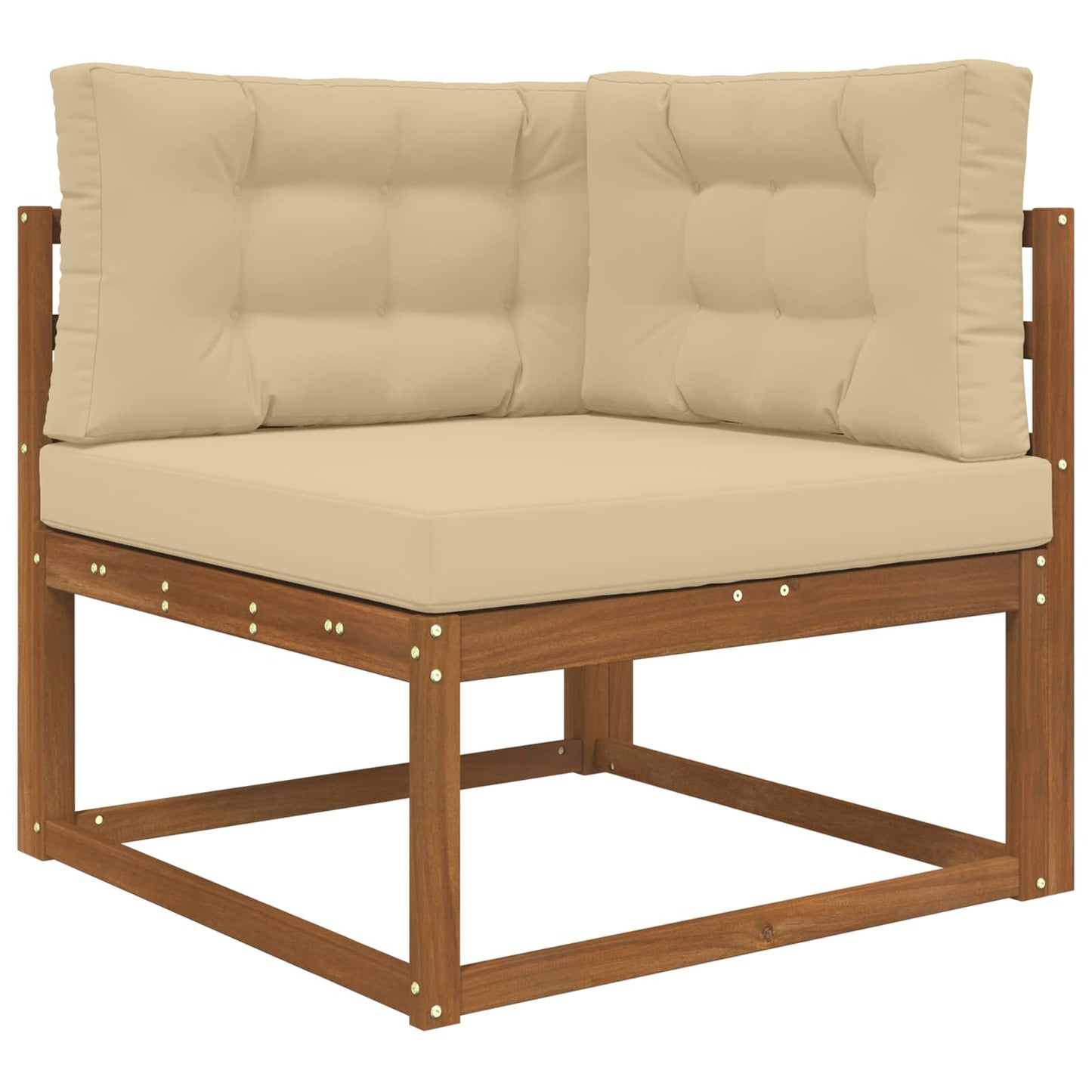 Udendørs Sofa Pude Polyester Beige 80 x 80 cm