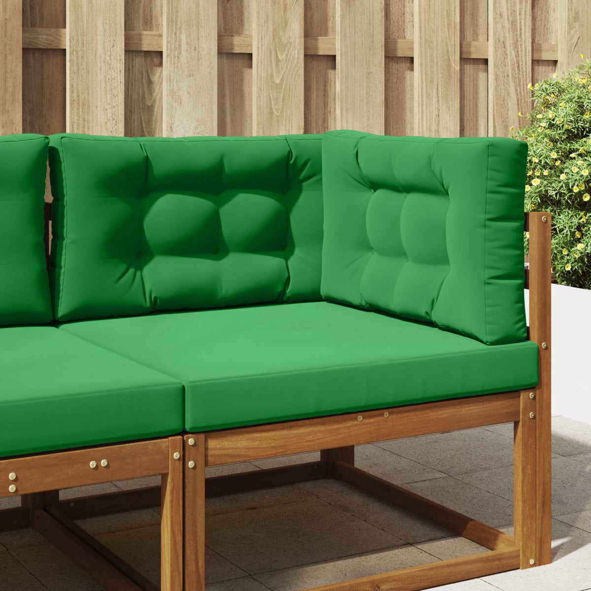 Udendørs Sofa Pude Polyester Grøn 80 x 80 cm