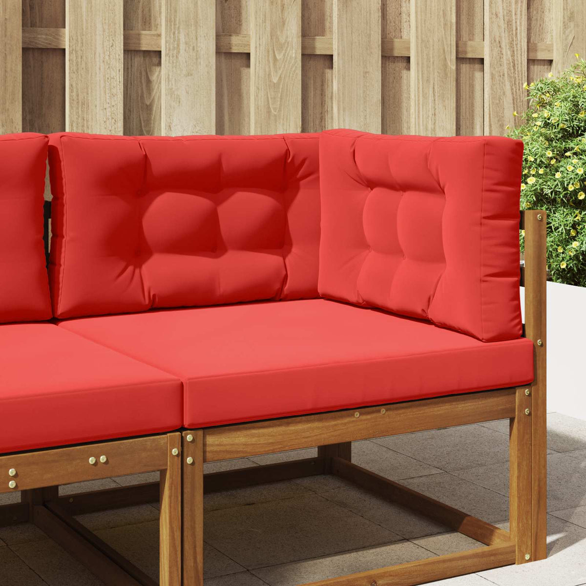 Udendørs Sofa Pude Polyester Rød 80 x 80 cm