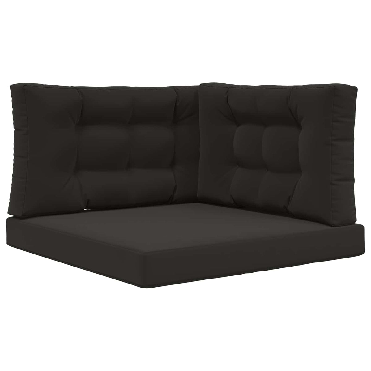 Udendørs Sofa Pude Polyester Sort 80 x 80 cm