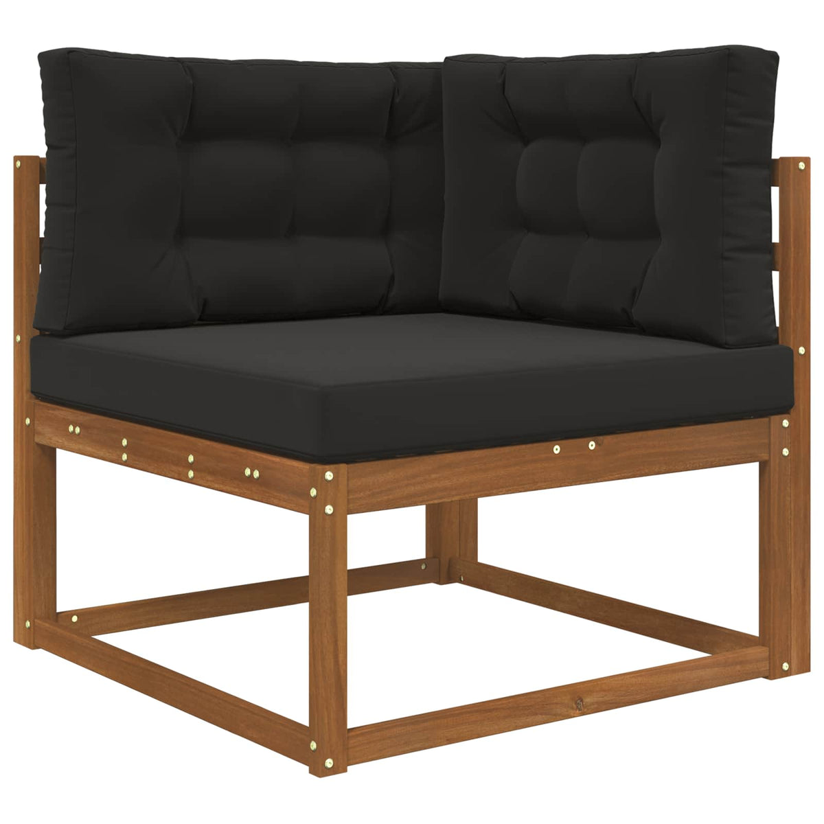 Udendørs Sofa Pude Polyester Sort 80 x 80 cm
