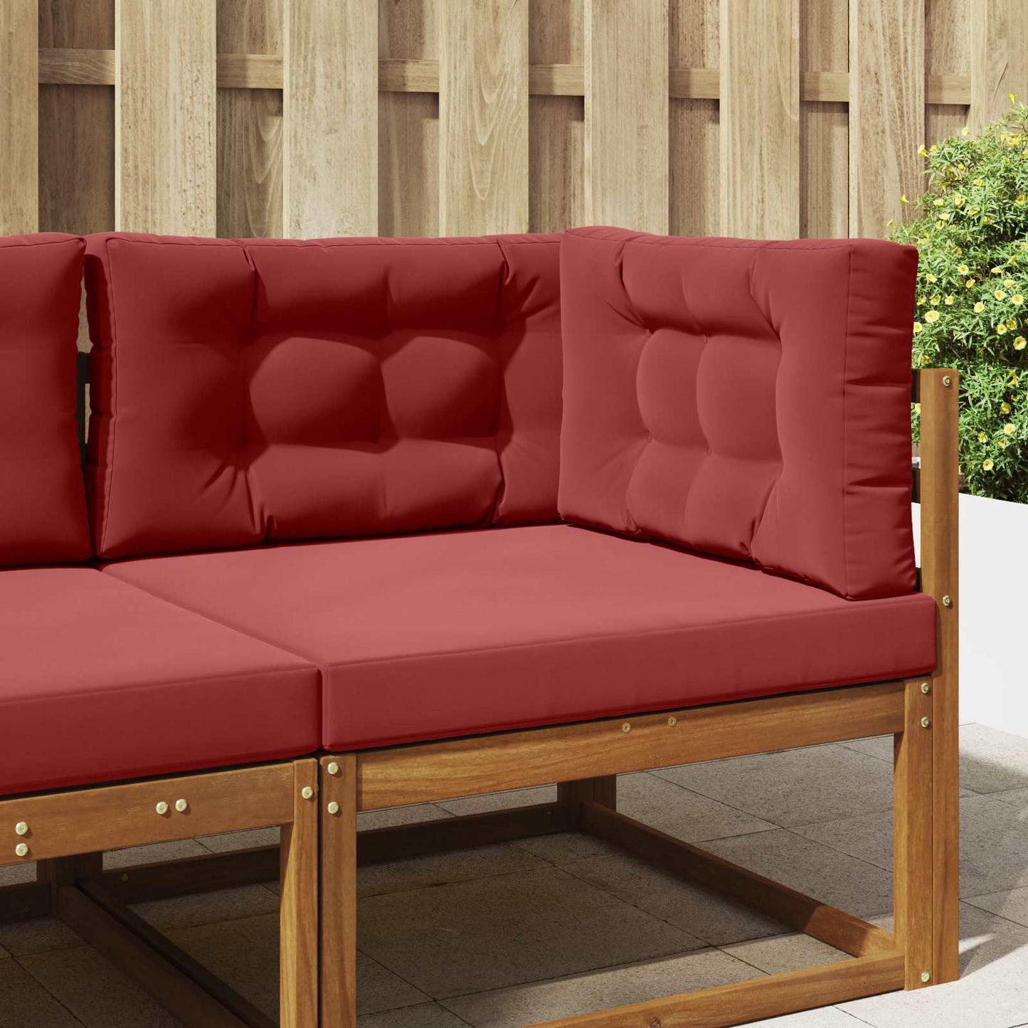 Udendørs Sofa Pude Polyester Vinrød 80 x 80 cm