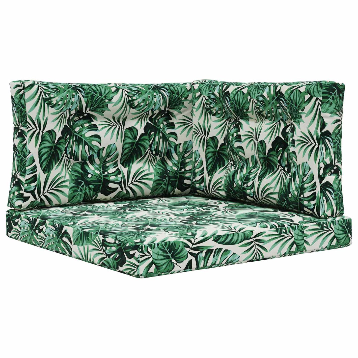 Udendørs Sofa Pude Polyester Bladmønster 80 x 80 cm Bladmønster
