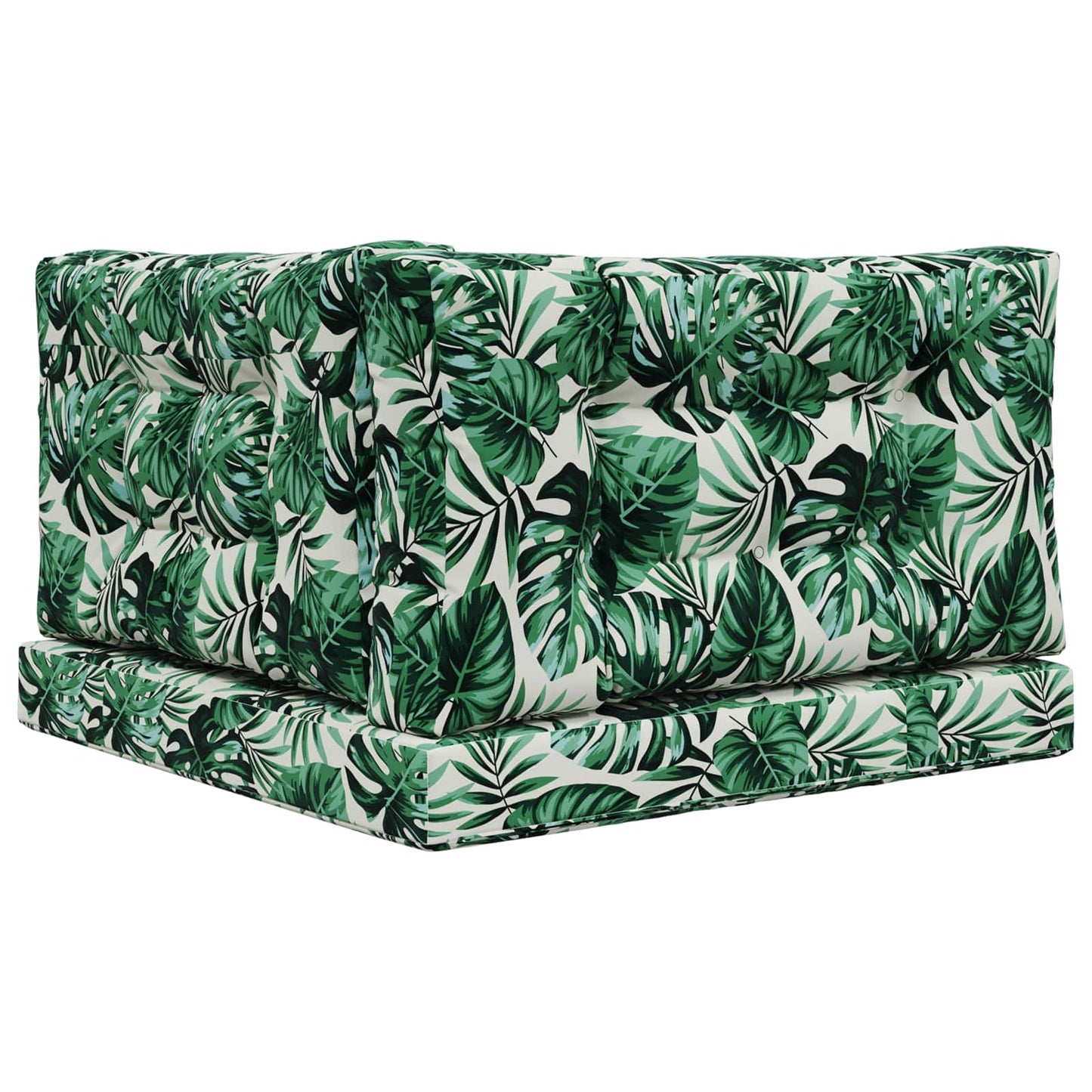 Udendørs Sofa Pude Polyester Bladmønster 80 x 80 cm Bladmønster