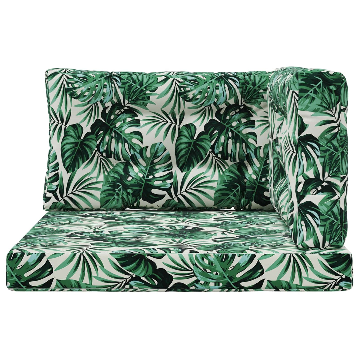 Udendørs Sofa Pude Polyester Bladmønster 80 x 80 cm Bladmønster