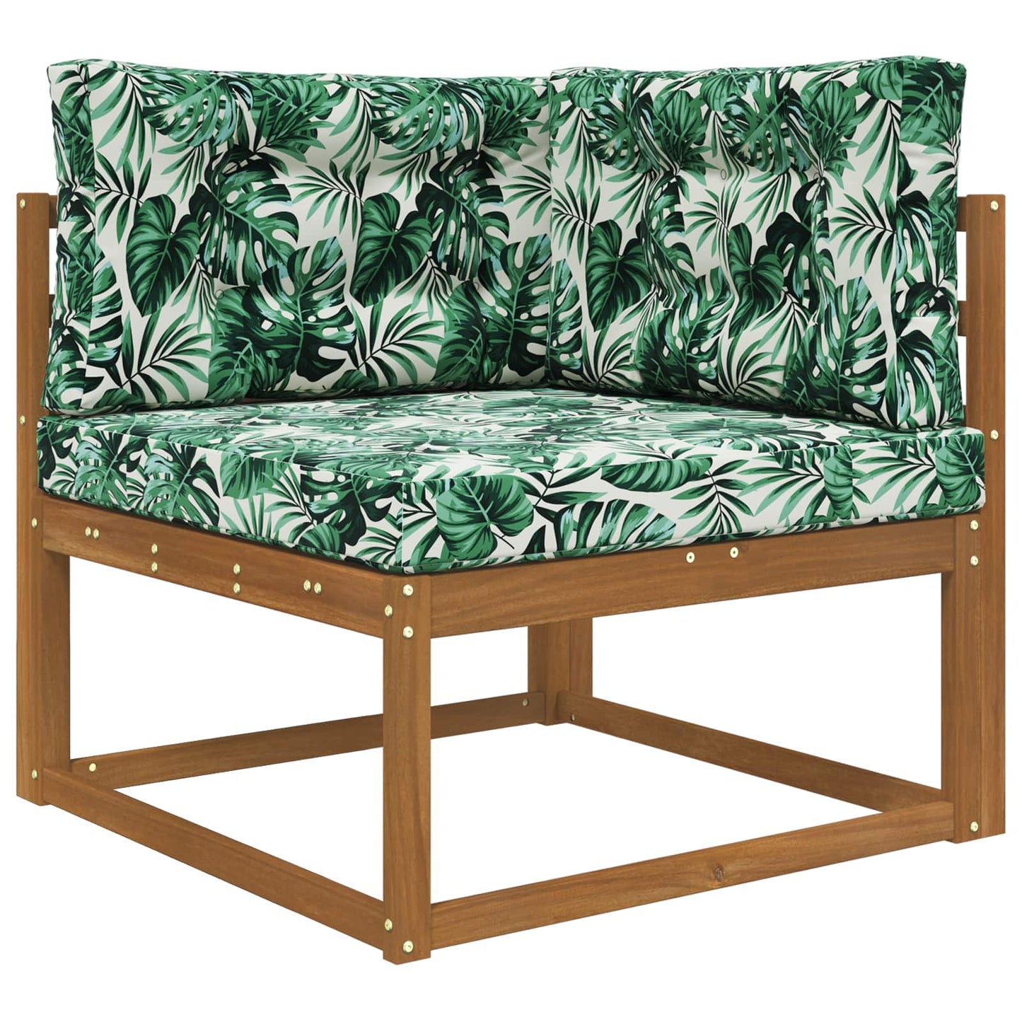 Udendørs Sofa Pude Polyester Bladmønster 80 x 80 cm Bladmønster