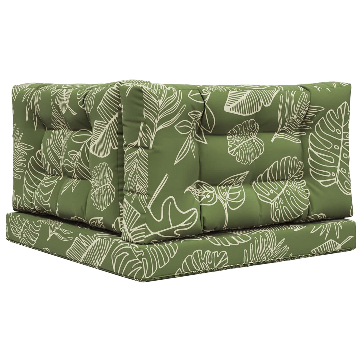 Udendørs Sofa Pude Polyester Bladdesign 80 x 80 cm Bladdesign