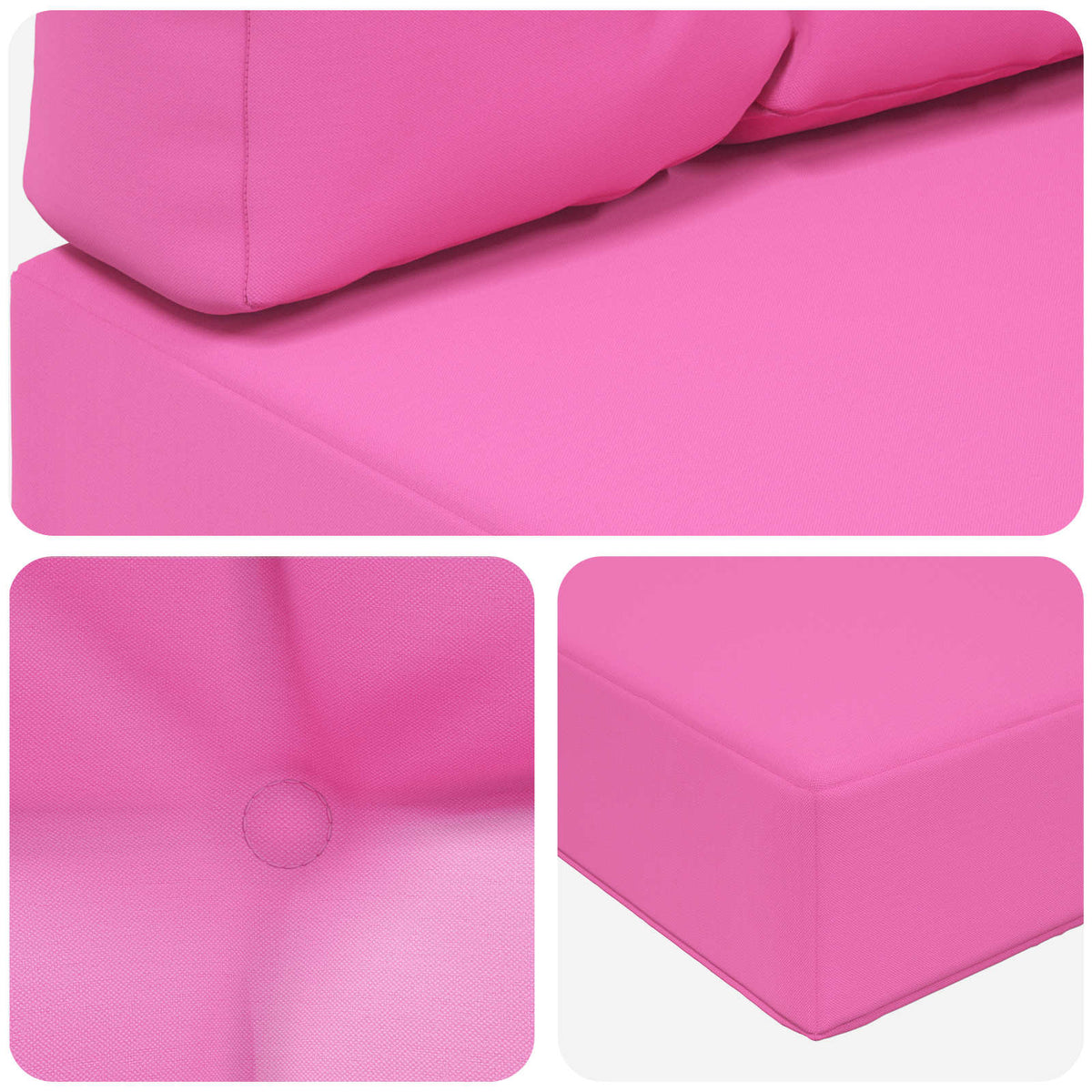 Udendørs Sofa Pude Polyester Lyserød 80 x 80 cm
