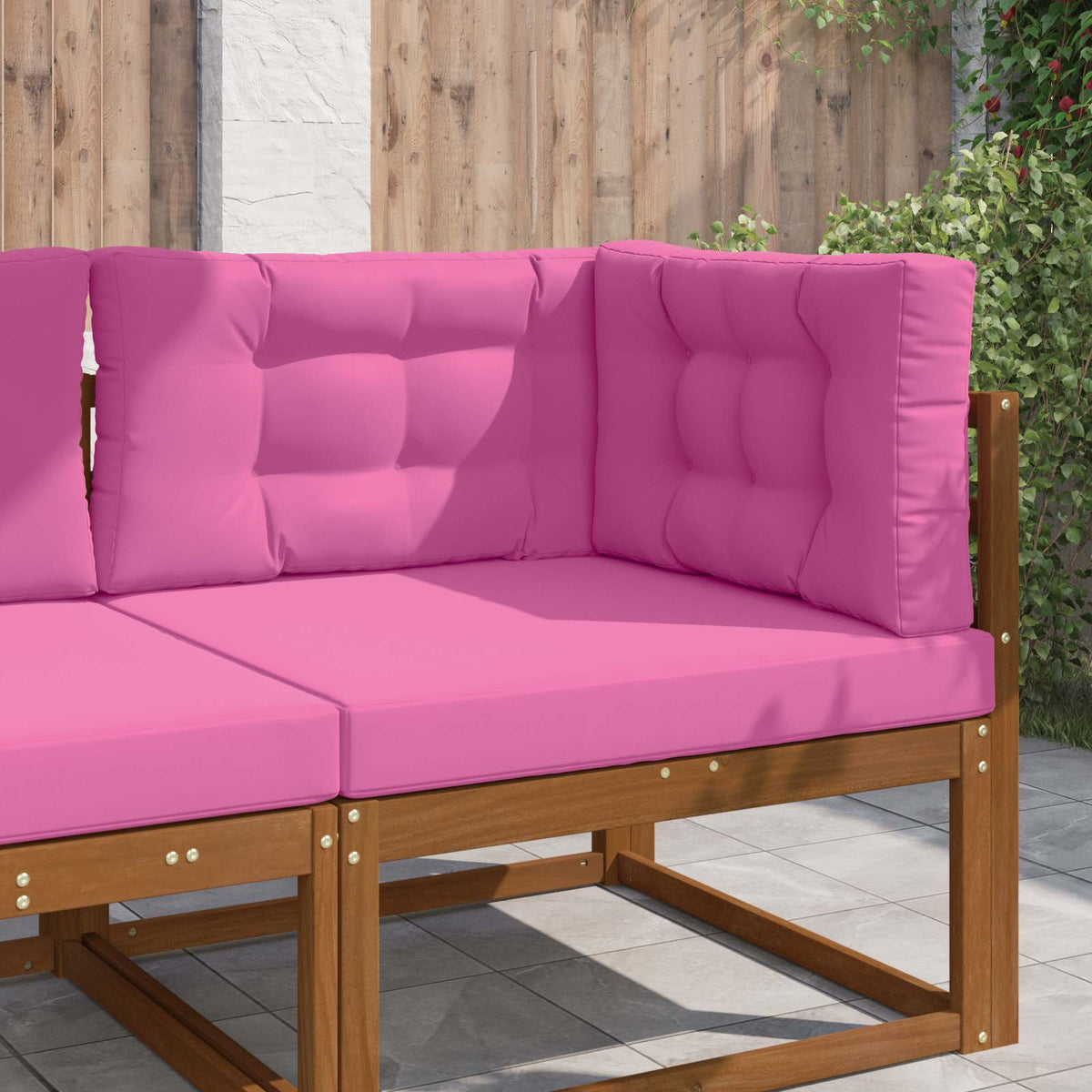 Udendørs Sofa Pude Polyester Lyserød 80 x 80 cm