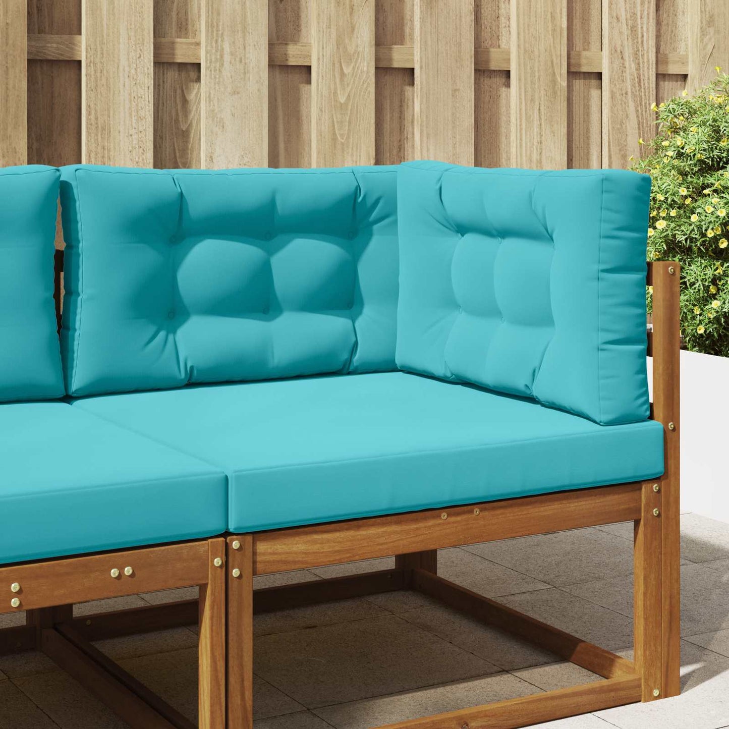 Udendørs Sofa Pude Polyester Turkis 80 x 80 cm