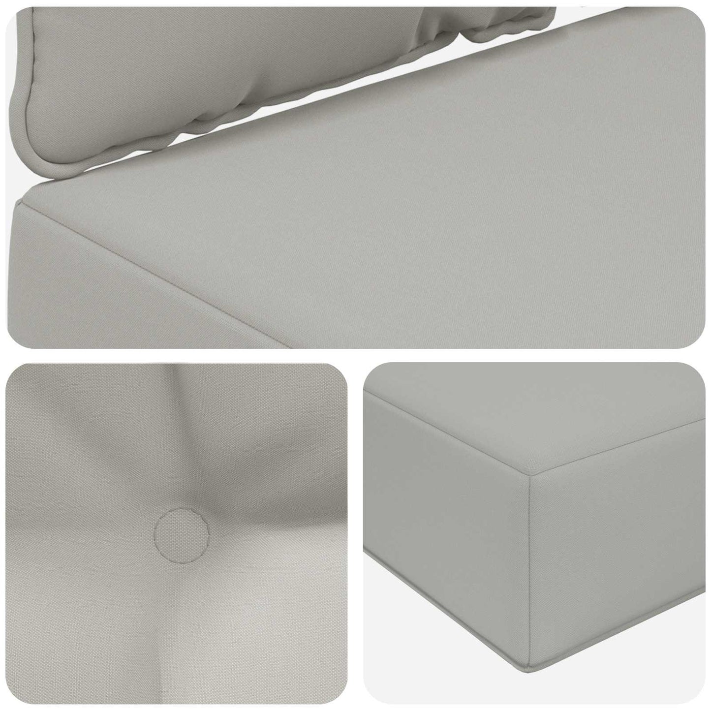 Udendørs Sofa Pude Polyester Grå 80 x 68,5 cm
