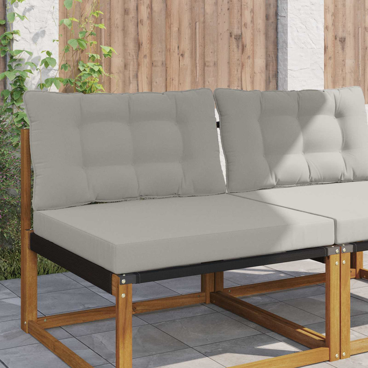 Udendørs Sofa Pude Polyester Grå 80 x 68,5 cm