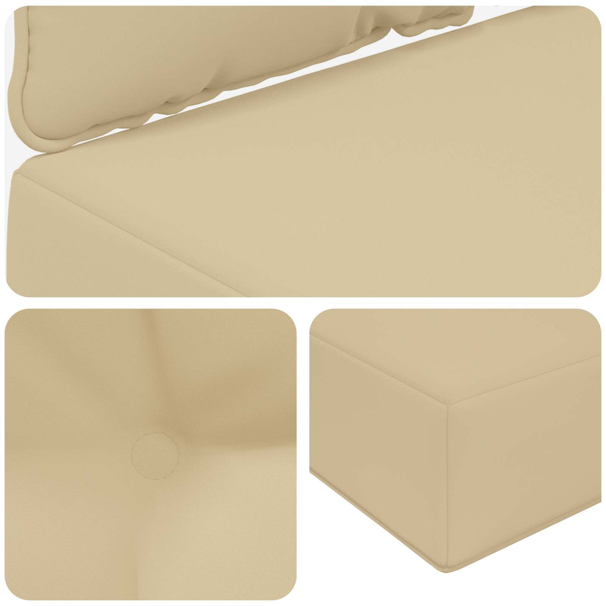 Udendørs Sofa Pude Polyester Beige 80 x 68,5 cm