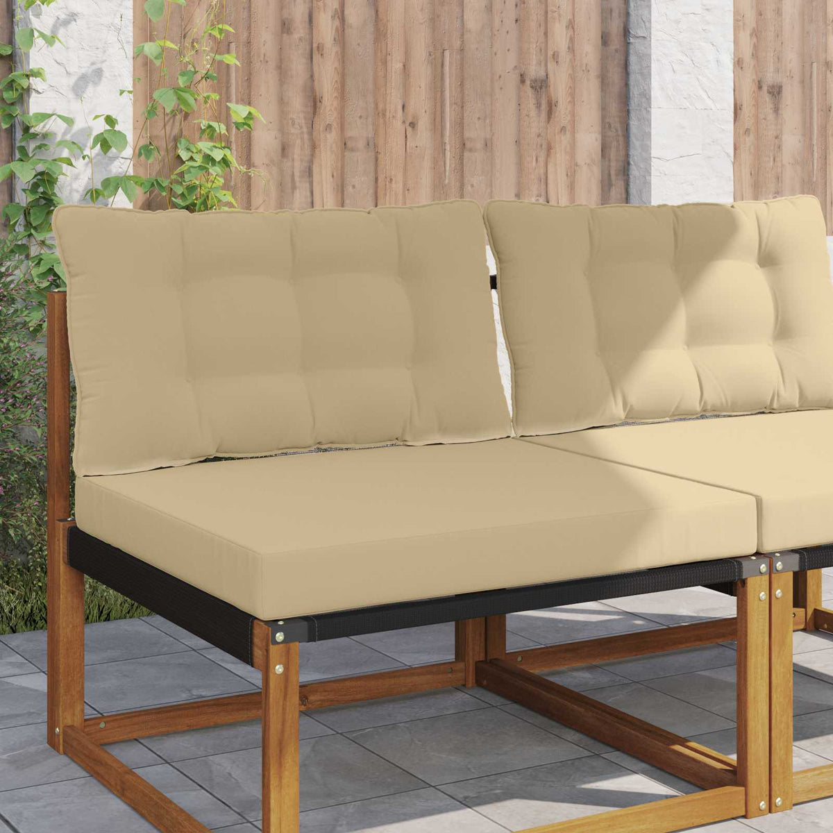 Udendørs Sofa Pude Polyester Beige 80 x 68,5 cm