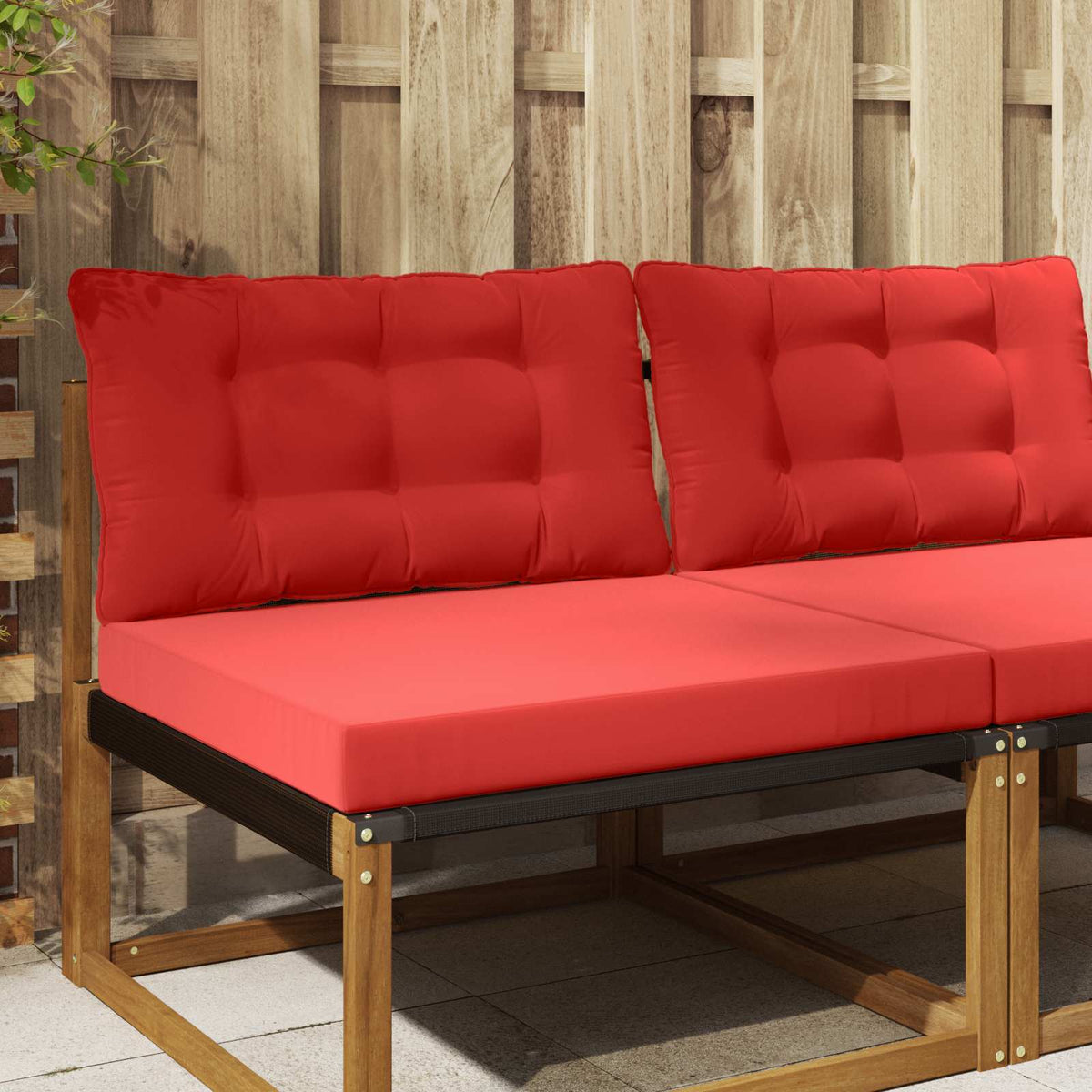Udendørs Sofa Pude Polyester Rød 80 x 68,5 cm
