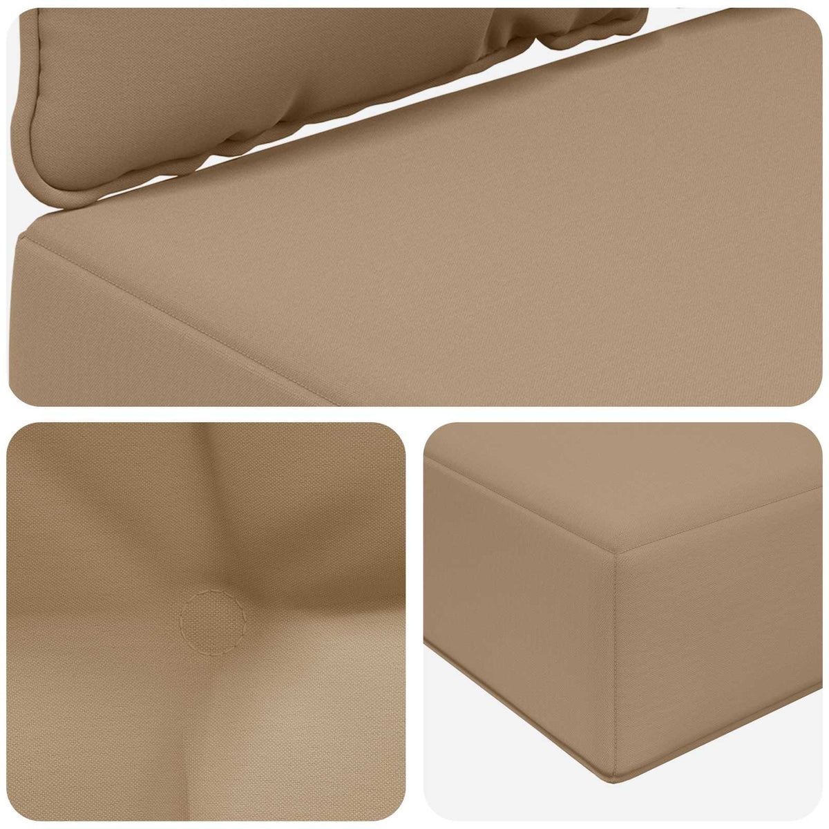 Udendørs Sofa Pude Polyester Gråbrun 80 x 68,5 cm