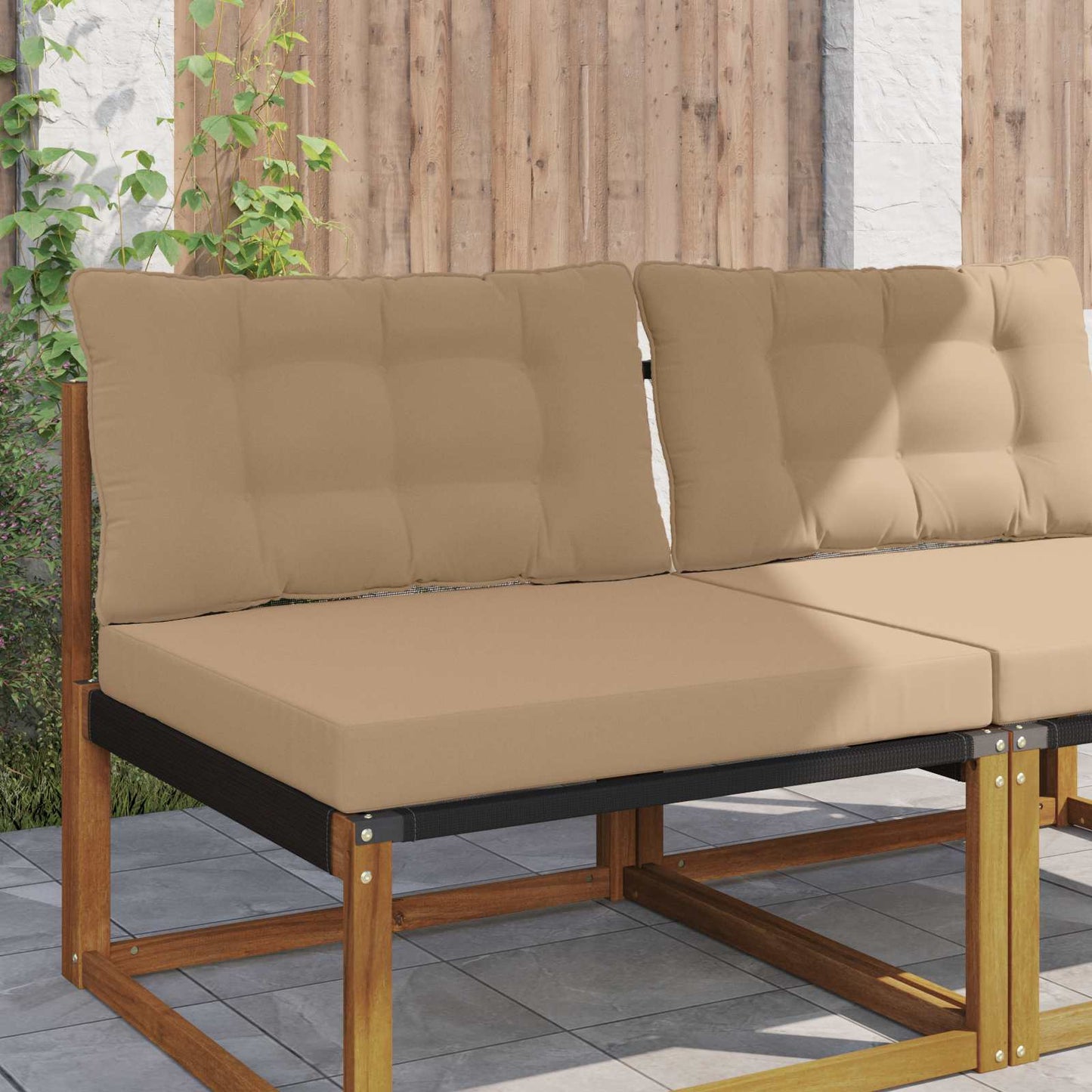 Udendørs Sofa Pude Polyester Gråbrun 80 x 68,5 cm