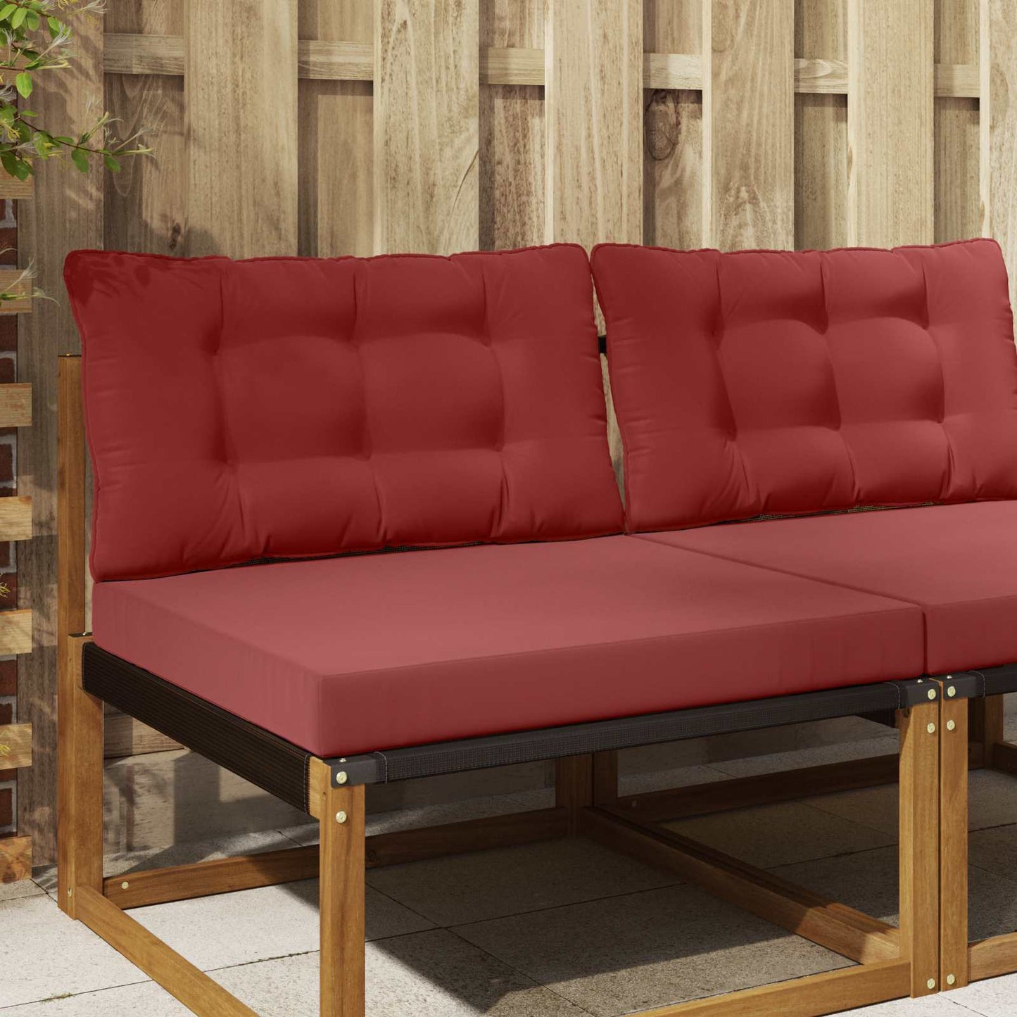 Udendørs Sofa Pude Polyester Vinrød 80 x 68,5 cm