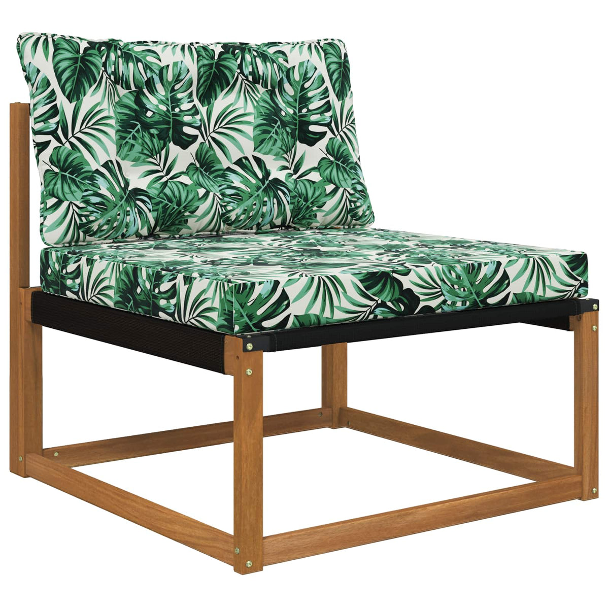 Udendørs Sofa Pude Polyester Bladmønster 80 x 68,5 cm