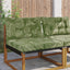 Udendørs Sofa Pude Polyester Bladdesign 80 x 68,5 cm Bladdesign