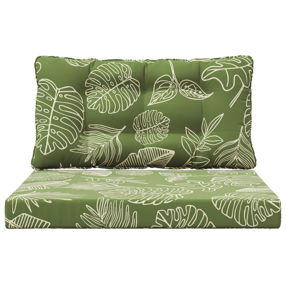 Udendørs Sofa Pude Polyester Bladdesign 80 x 68,5 cm Bladdesign