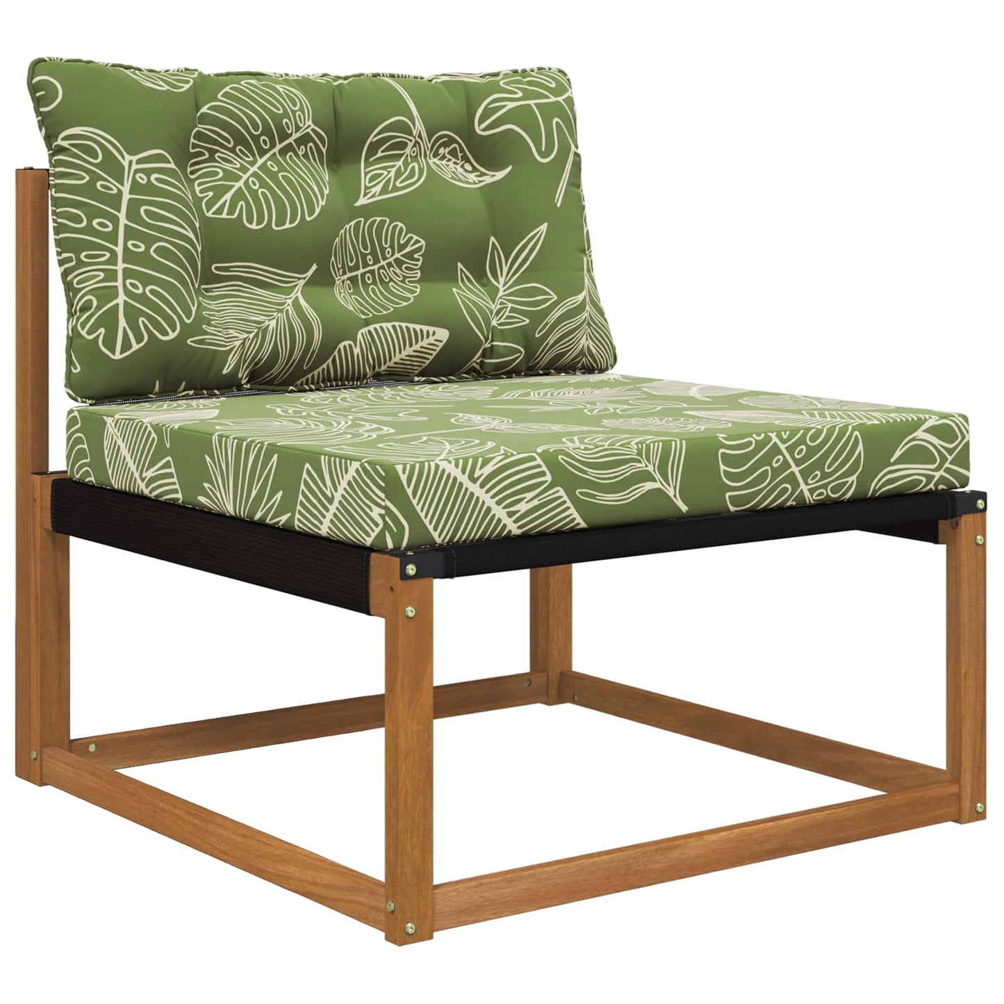 Udendørs Sofa Pude Polyester Bladdesign 80 x 68,5 cm Bladdesign