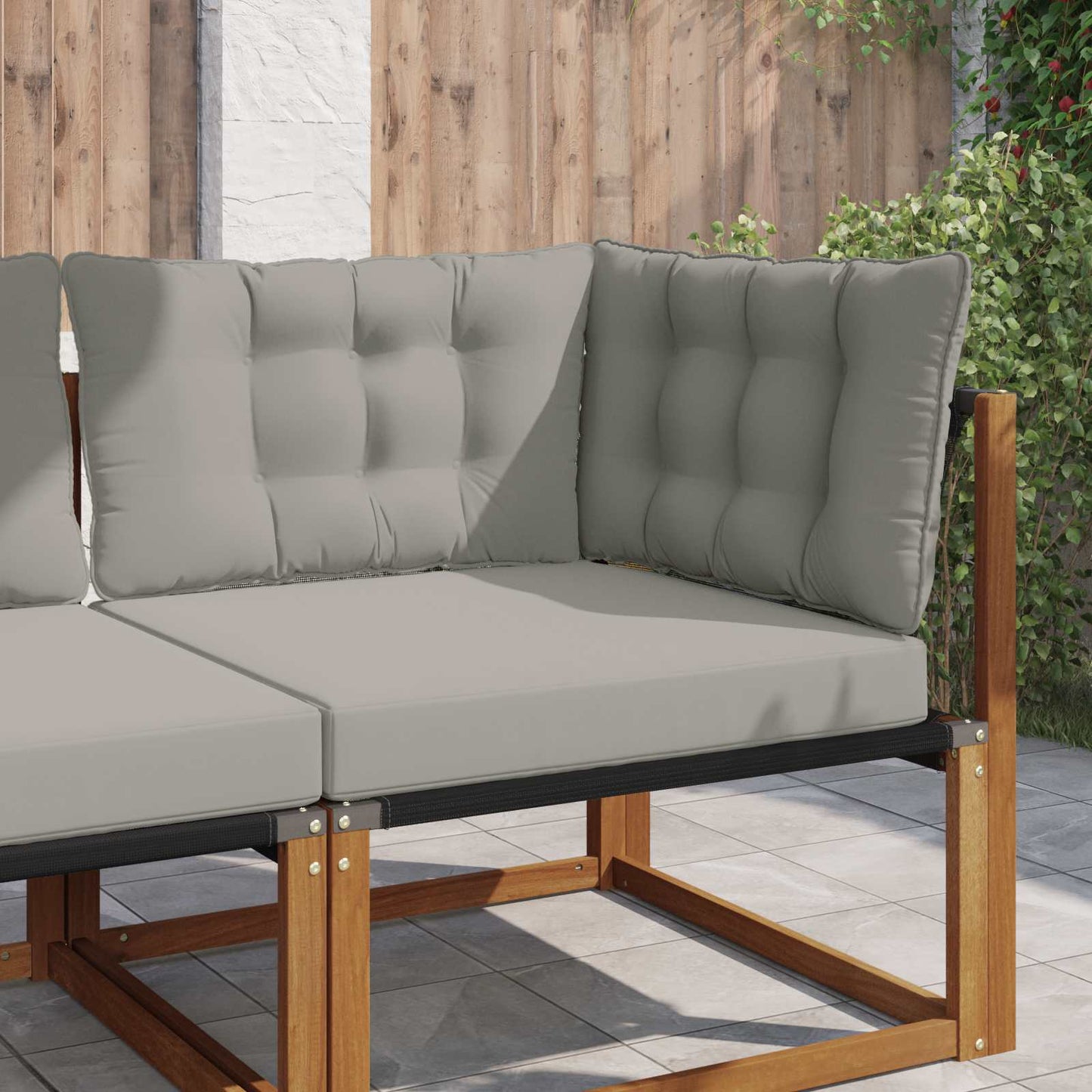 Udendørs Sofa Pude Polyester Grå 68,5 x 68,5 cm