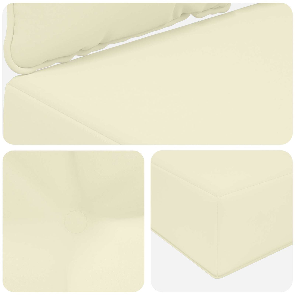 Udendørs Sofa Pude Polyester Cremefarvet 68,5 x 68,5 cm