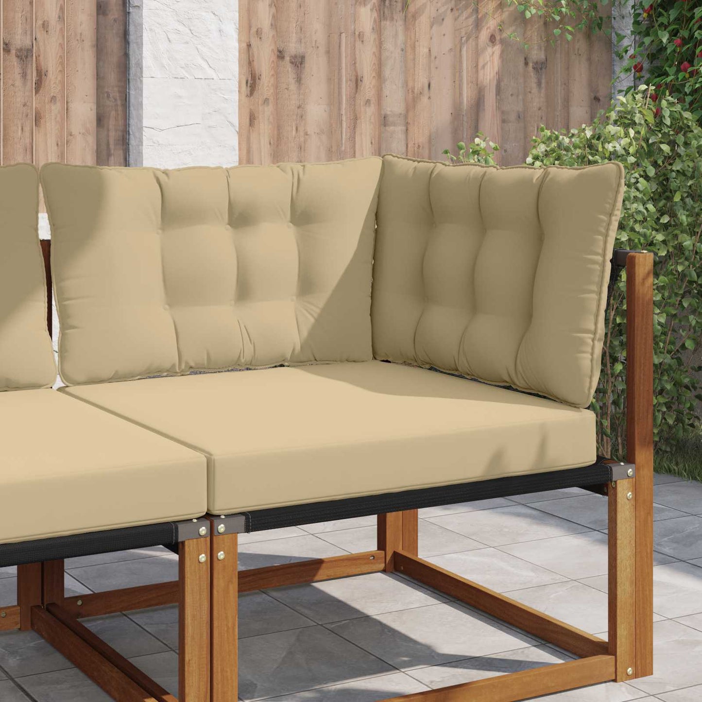 Udendørs Sofa Pude Polyester Beige 68,5 x 68,5 cm
