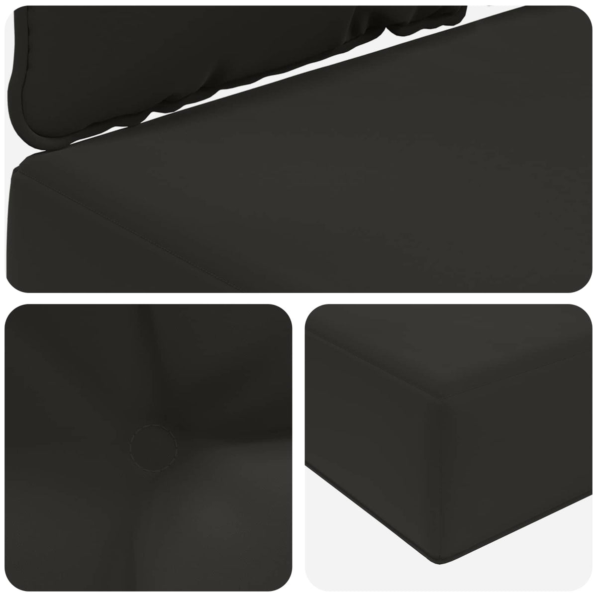 Udendørs Sofa Pude Polyester Sort 68,5 x 68,5 cm