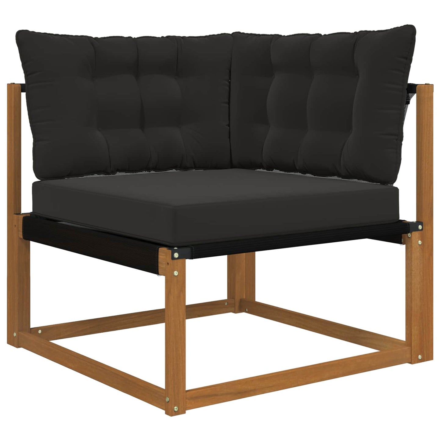 Udendørs Sofa Pude Polyester Sort 68,5 x 68,5 cm
