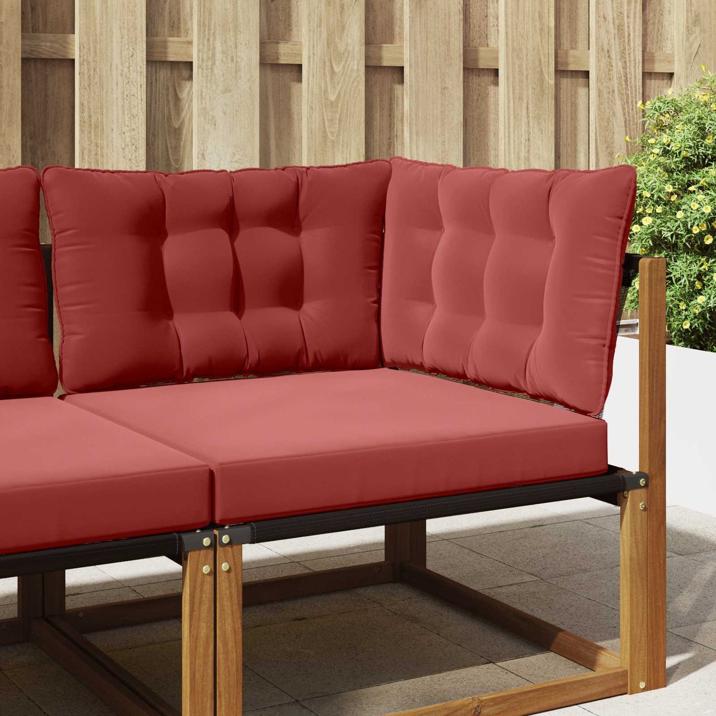 Udendørs Sofa Pude Polyester Vinrød 68,5 x 68,5 cm