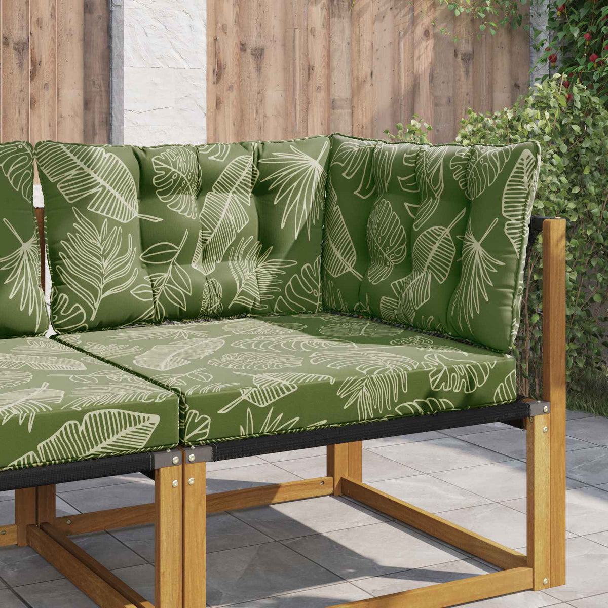 Udendørs Sofa Pude Polyester Bladdesign 68,5 x 68,5 cm