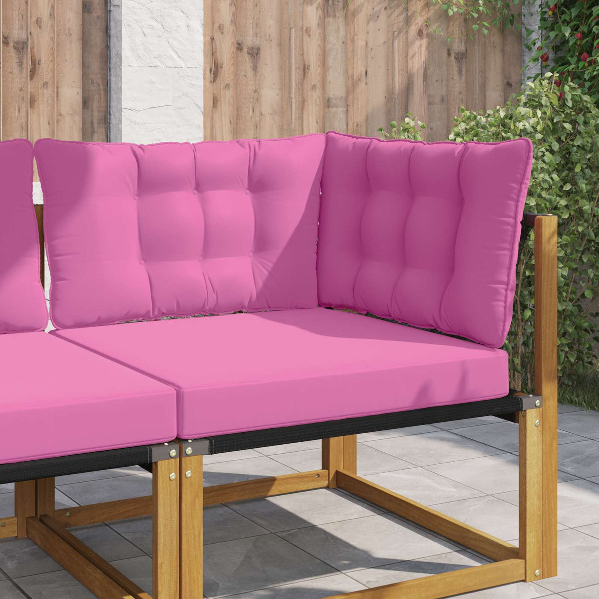 Udendørs Sofa Pude Polyester Lyserød 68,5 x 68,5 cm