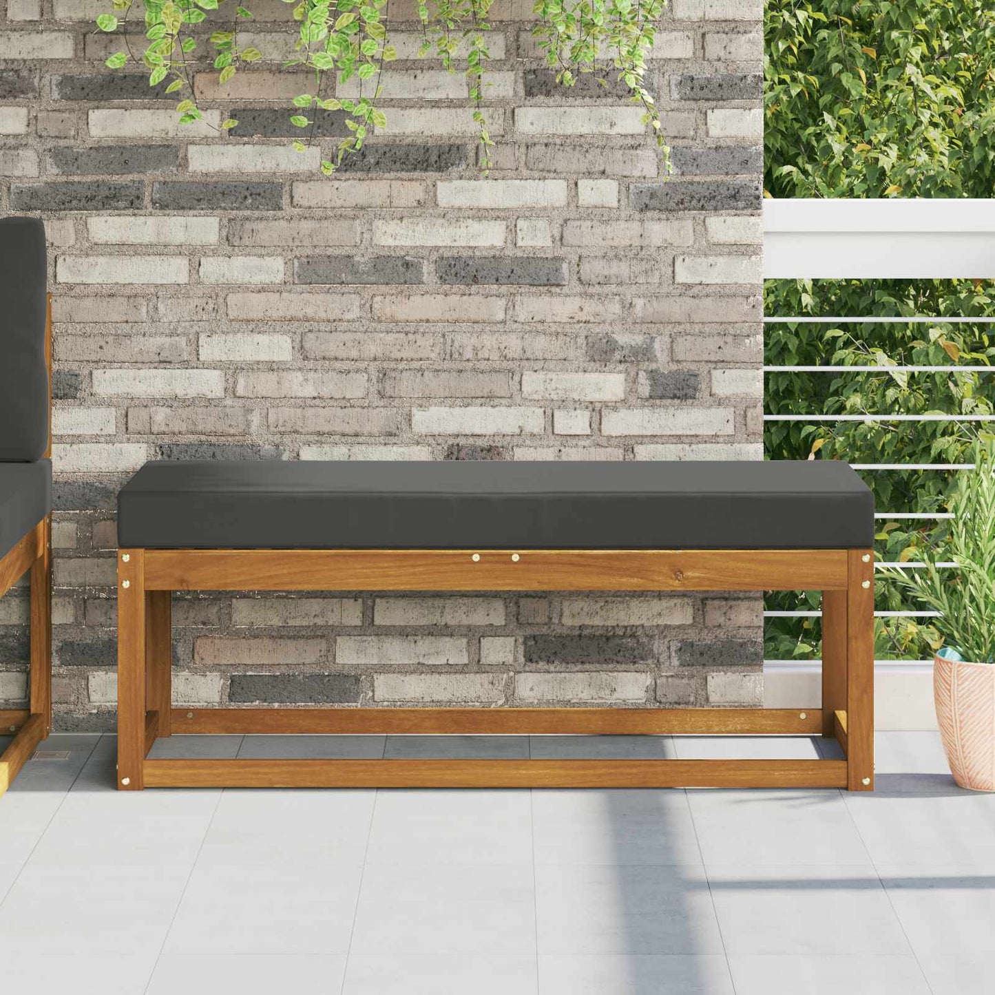 Udendørs Sædepude 100% polyester Antracit 115 x 40 x 8 cm