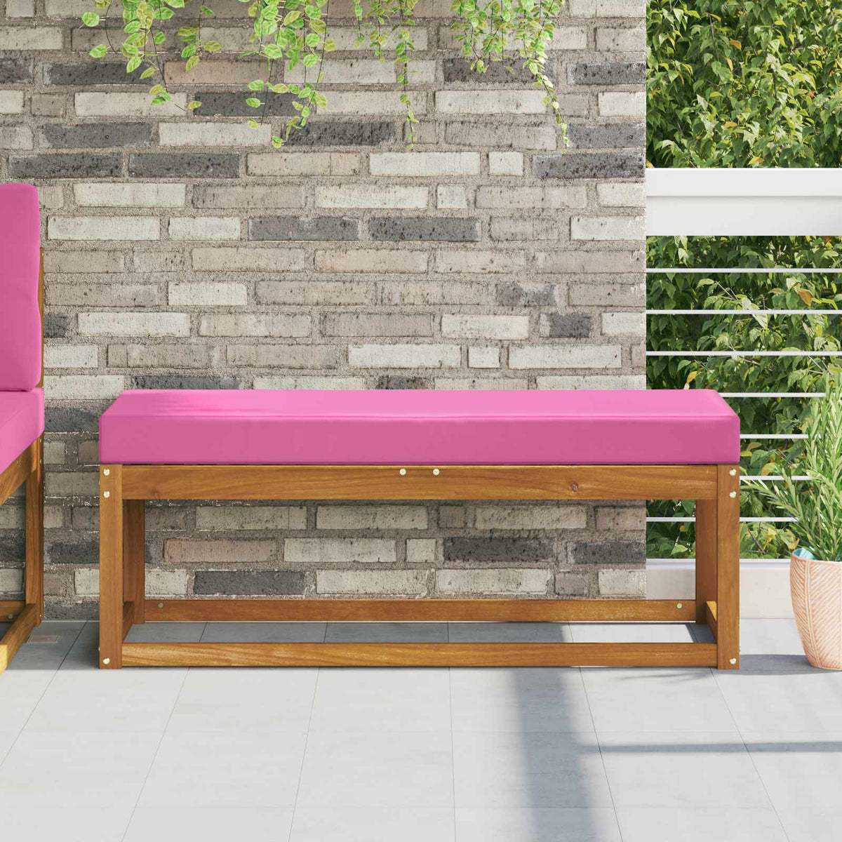 Udendørs Sædepude 100% polyester Lyserød 115 x 40 x 8 cm