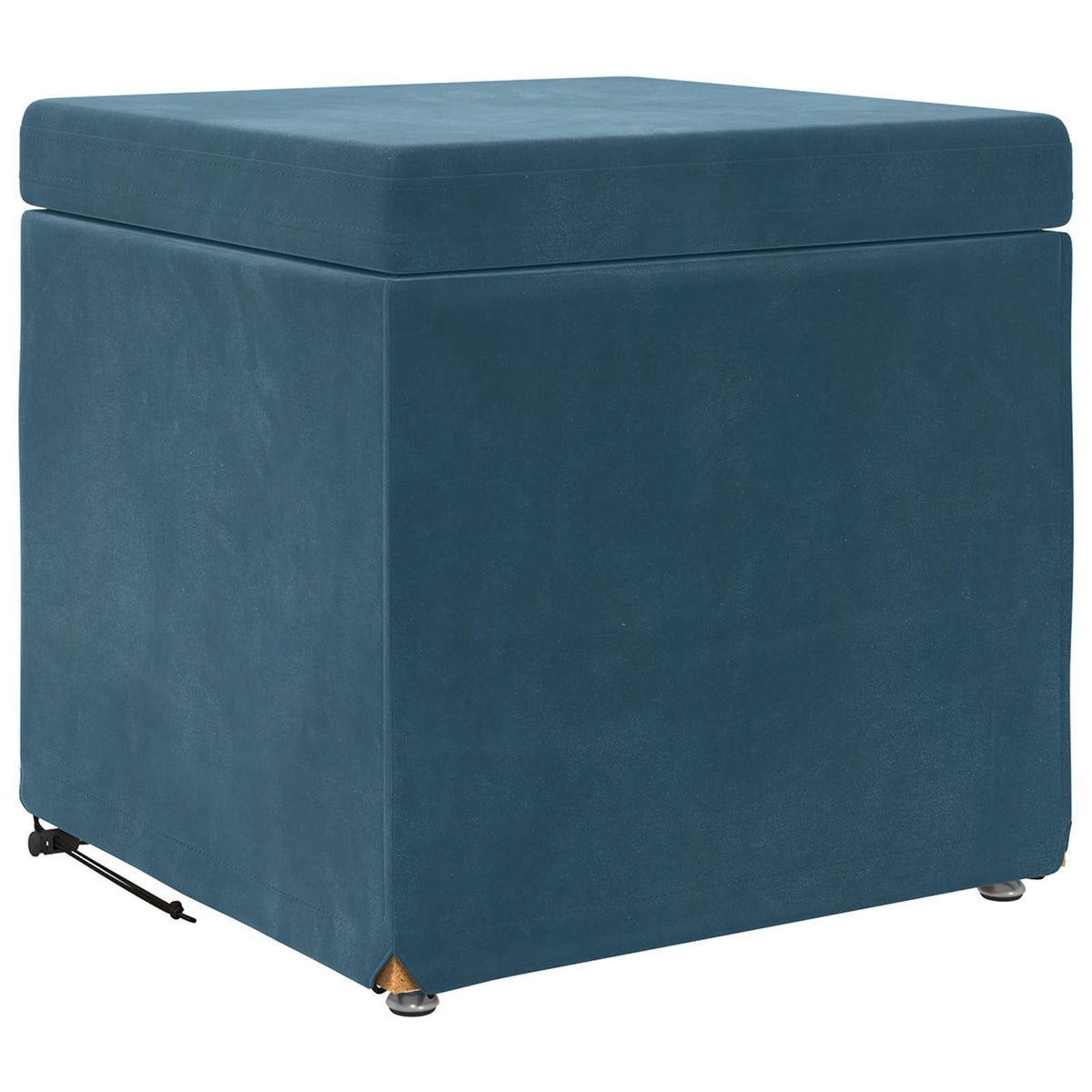 Taburet Blå 41 x 41 x 40 cm Velour og konstrueret træ