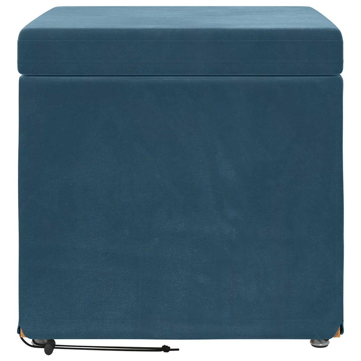 Taburet Blå 41 x 41 x 40 cm Velour og konstrueret træ