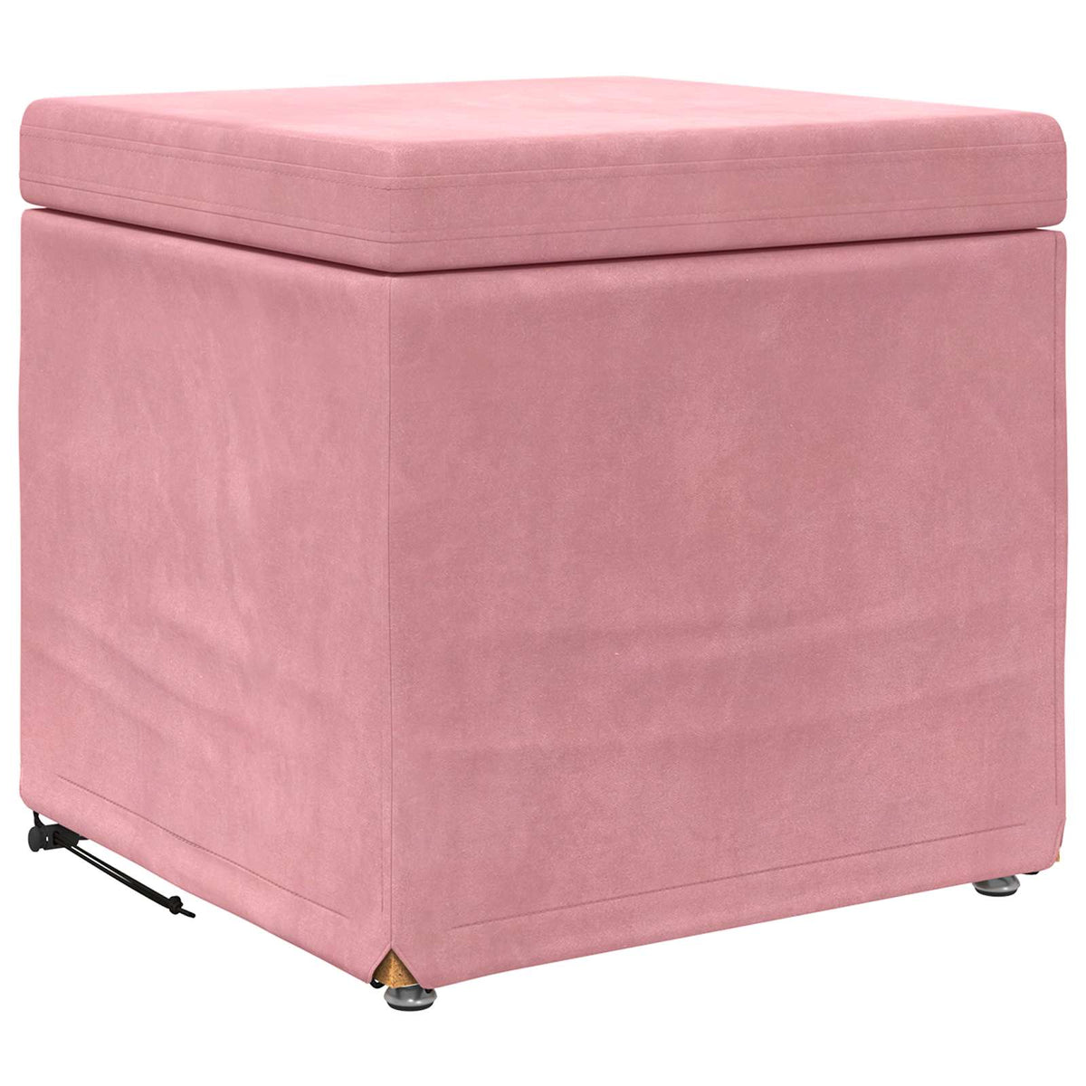 Taburet Lyserød 41 x 41 x 40 cm Velour og konstrueret træ
