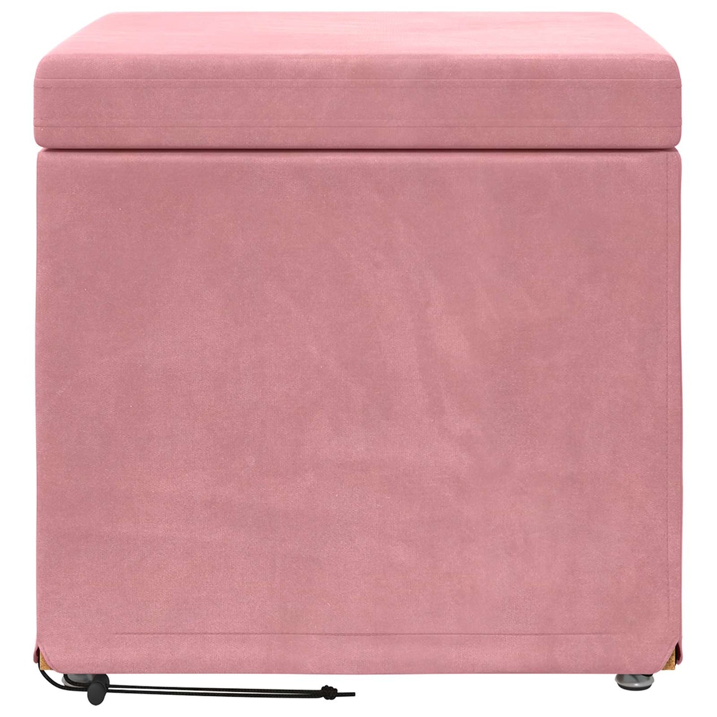 Taburet Lyserød 41 x 41 x 40 cm Velour og konstrueret træ