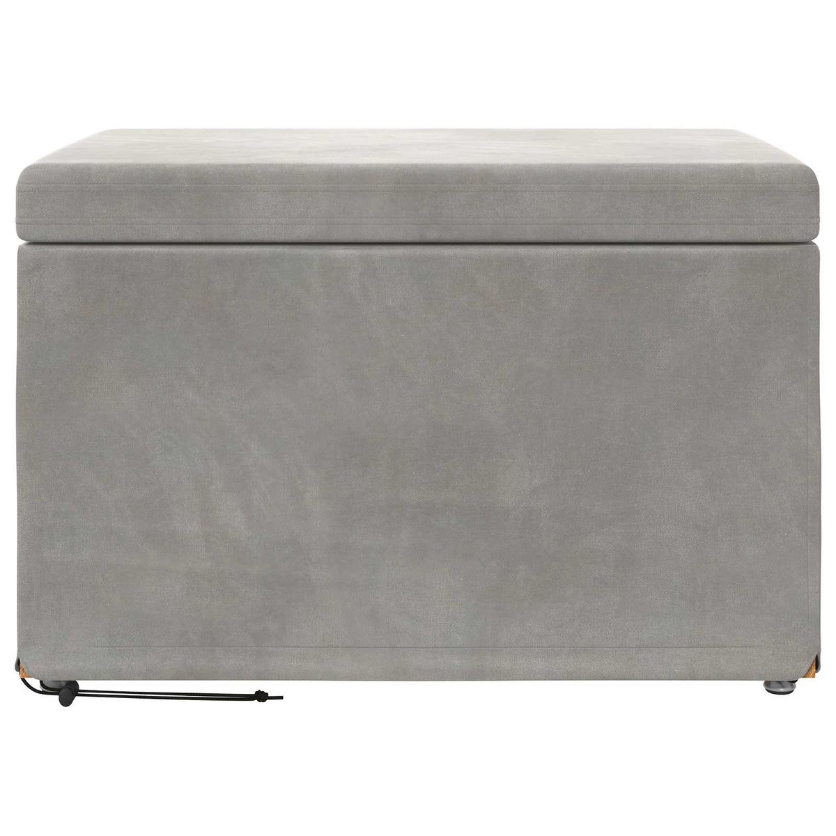 Taburet Lysegrå 61 x 41 x 40 cm Velour og konstrueret træ