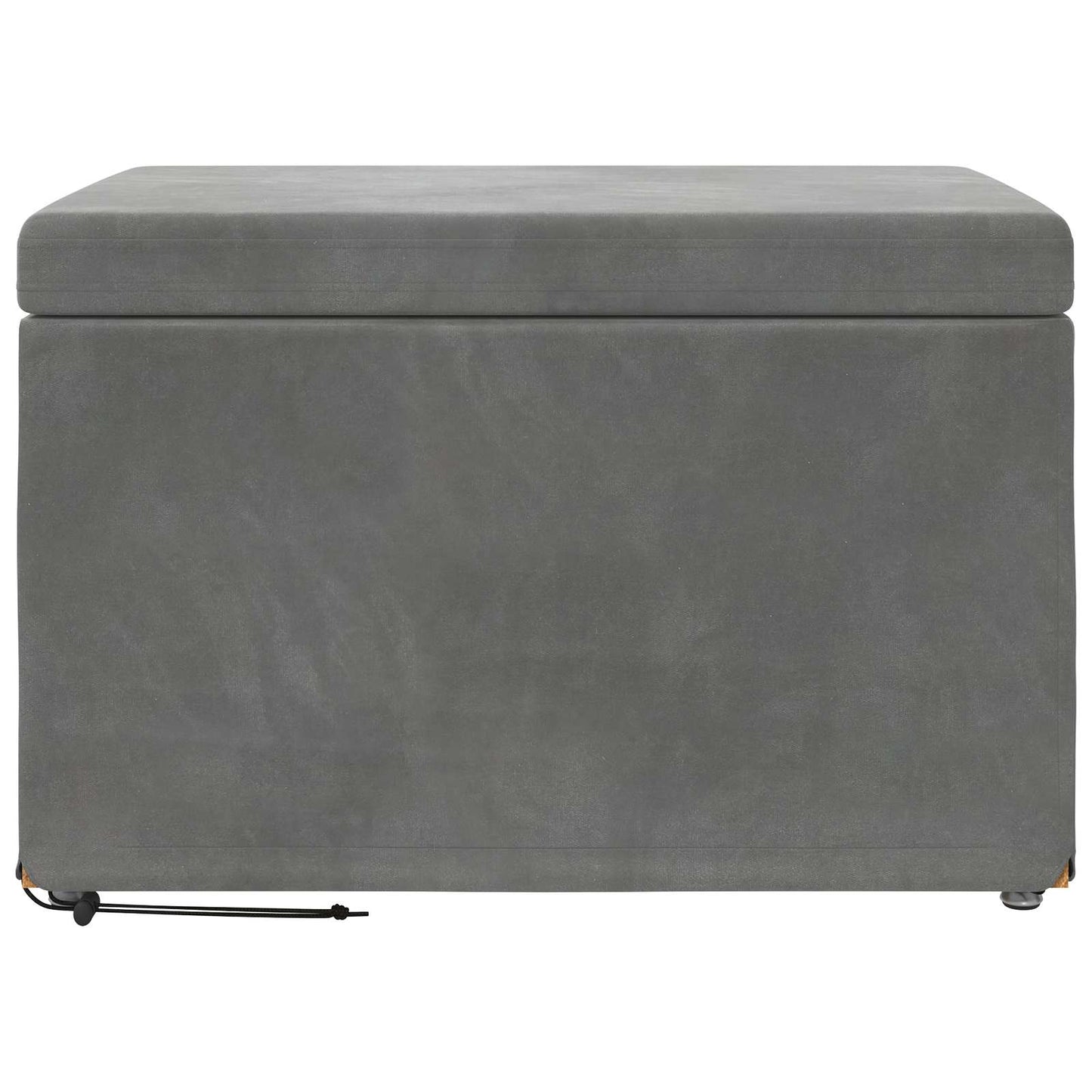 Taburet Mørkegrå 61 x 41 x 40 cm Velour og konstrueret træ