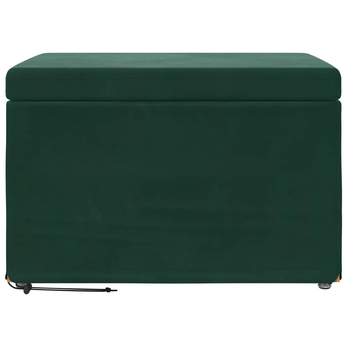 Taburet Mørkegrøn 61 x 41 x 40 cm Velour og konstrueret træ