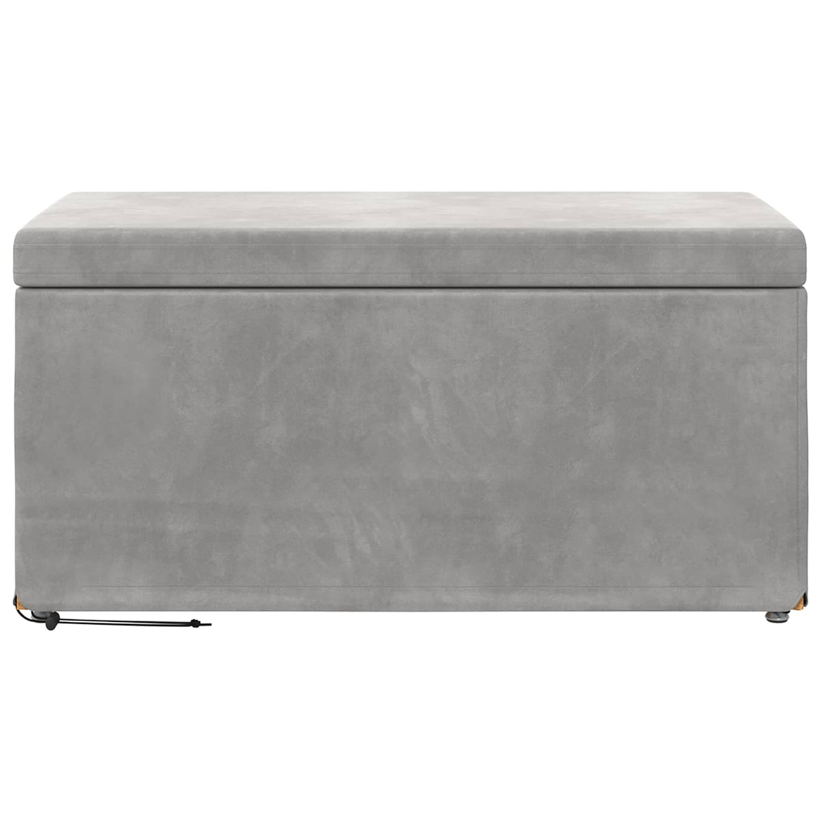 Taburet Lysegrå 81 x 41 x 40 cm Velour og konstrueret træ