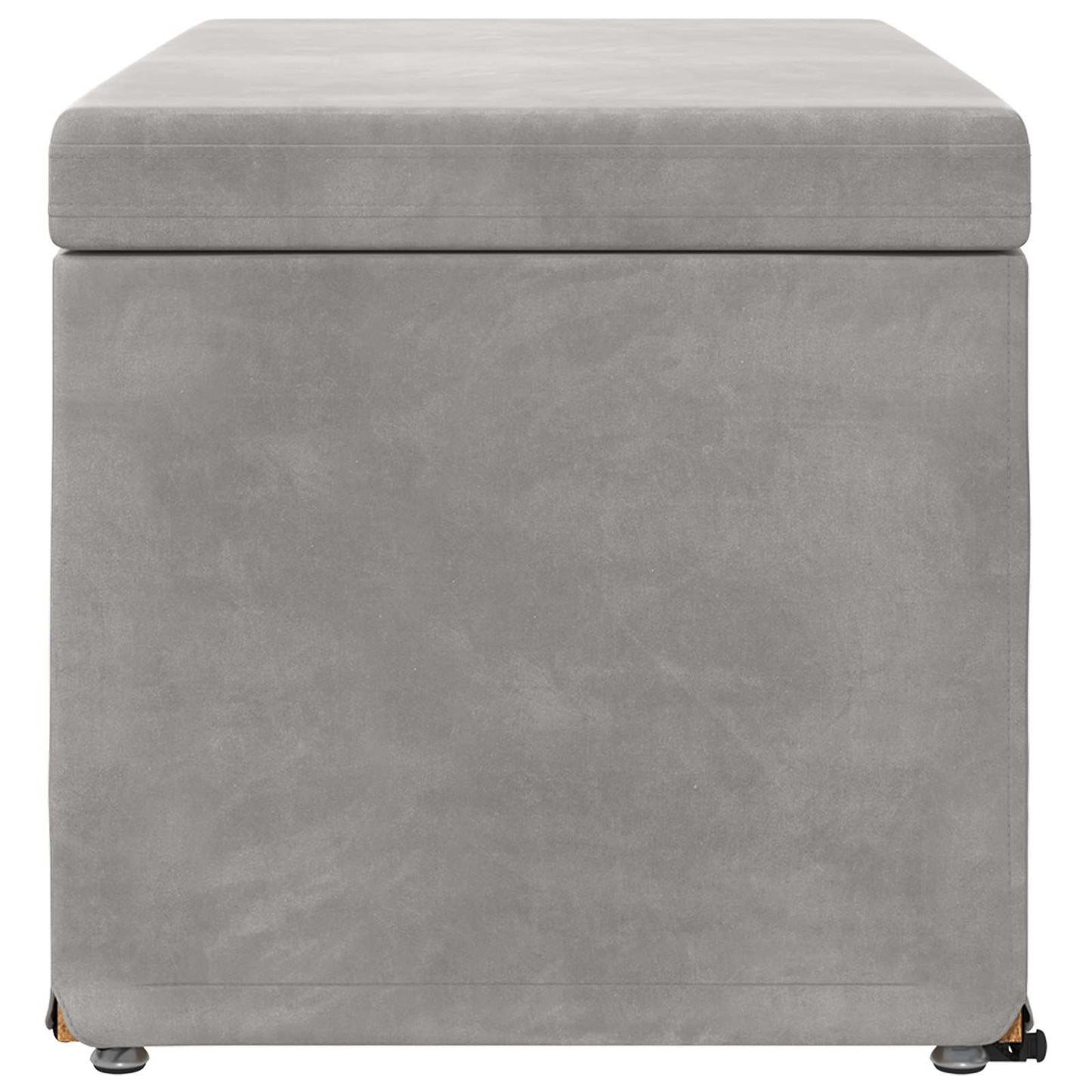 Taburet Lysegrå 81 x 41 x 40 cm Velour og konstrueret træ